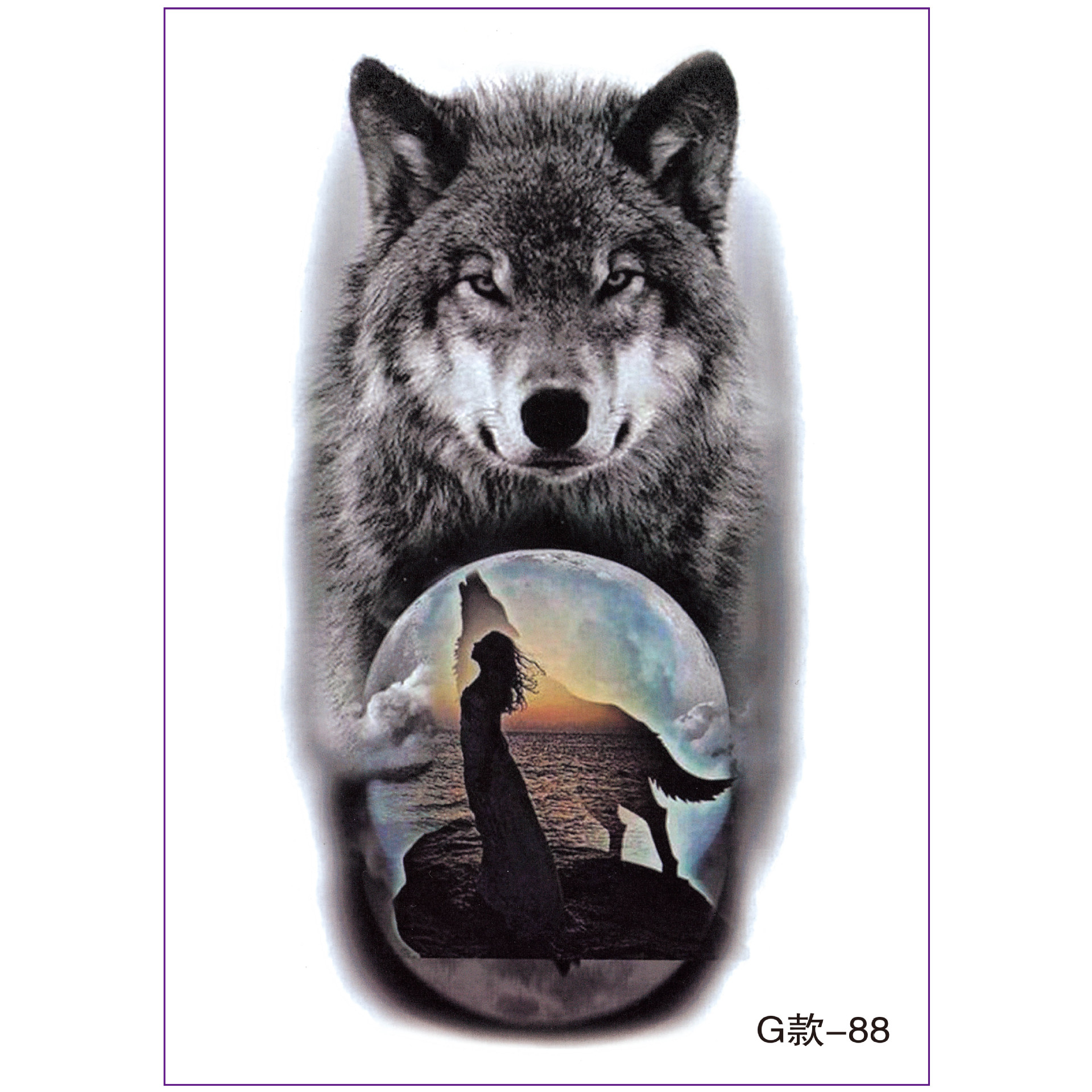 large temporary tattoo sticker fake adult half arm look real wolf large temporary tattoo sticker fake adult half arm look real wolf