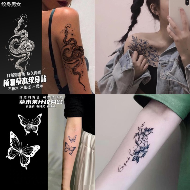 herbal temporary tattoo sticker adult fake look real long lasting flower floral herbal temporary tattoo sticker adult fake look real long lasting flower floral