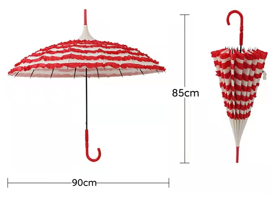 7 ruffles frill princess umbrella parasol 7 ruffles frill princess umbrella parasol