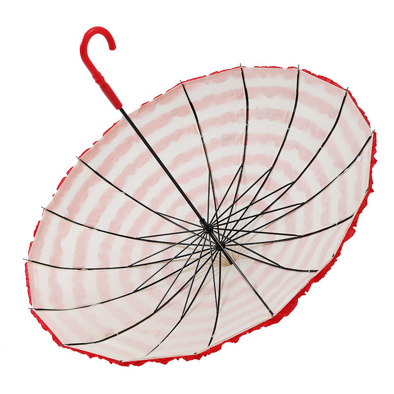 7 ruffles frill princess umbrella parasol