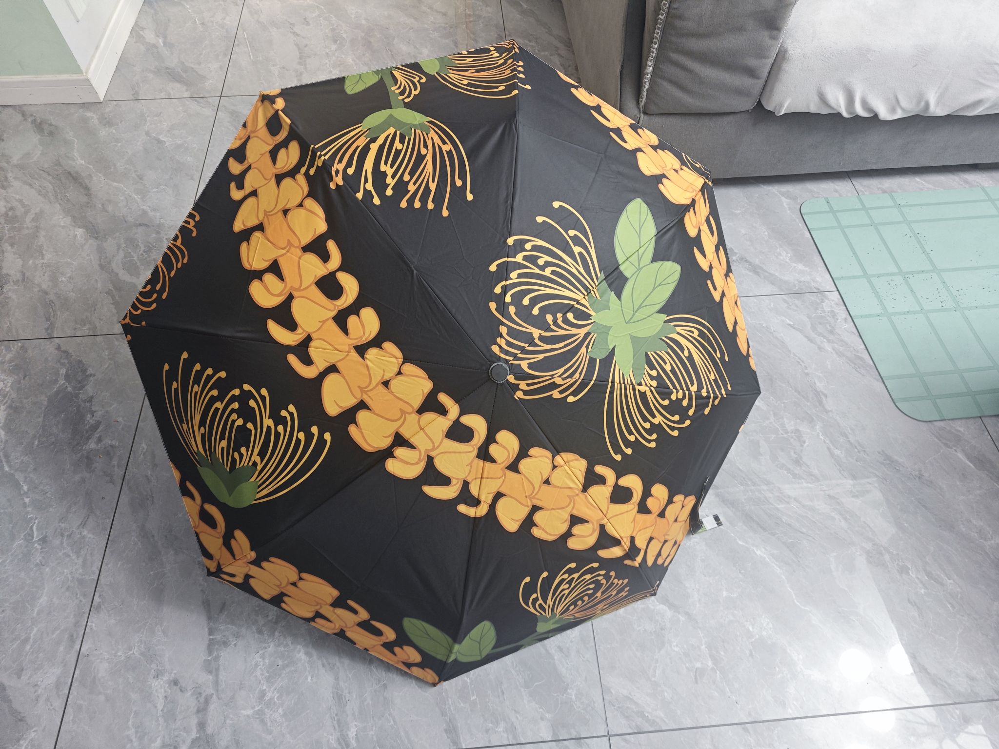 Turkey Thankgiving Pattern Print Automatic Foldable Umbrella