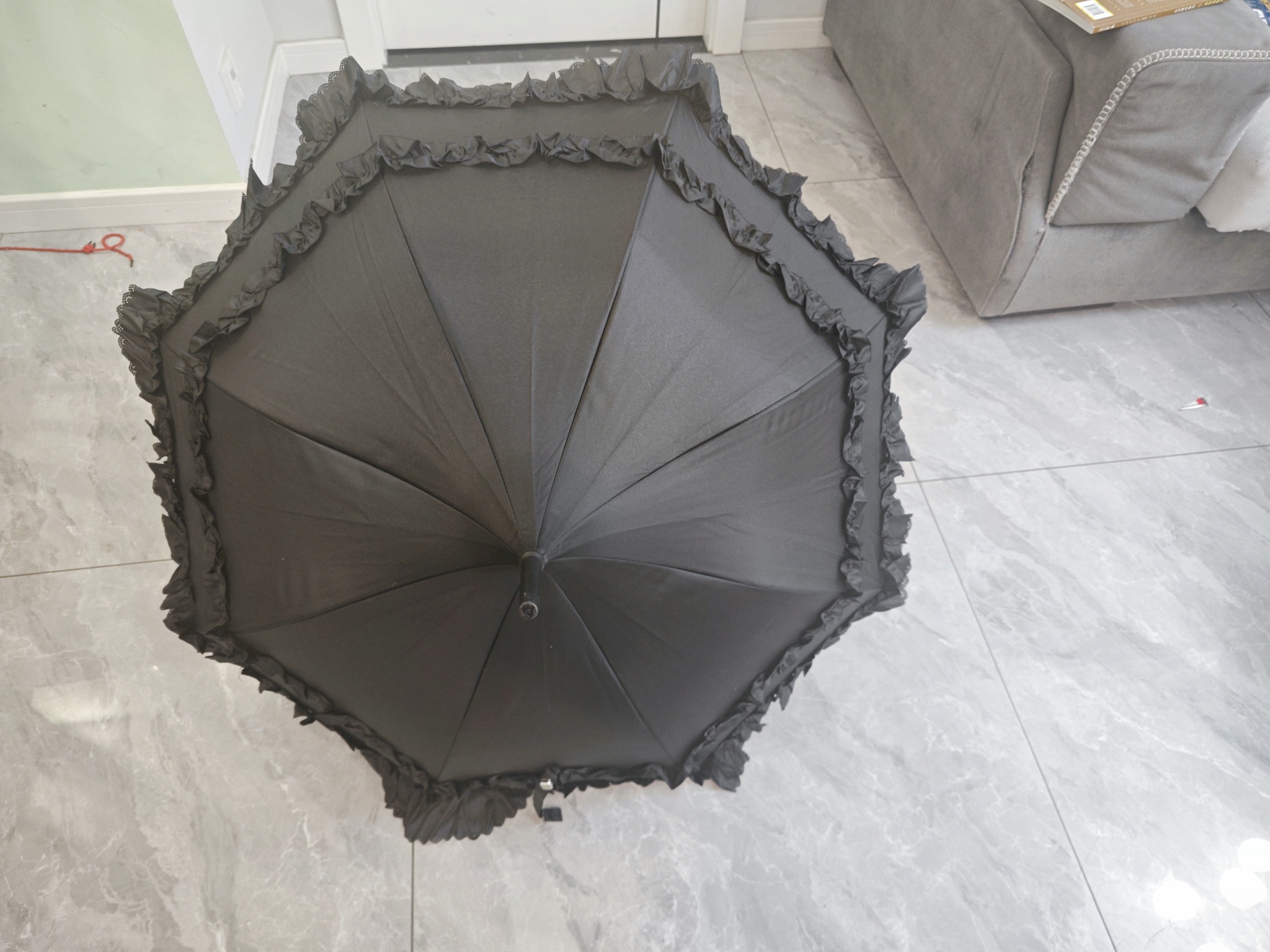 Pagoda princess umbrella frill ruffle lolita cosplay beige Pagoda princess umbrella frill ruffle lolita cosplay beige