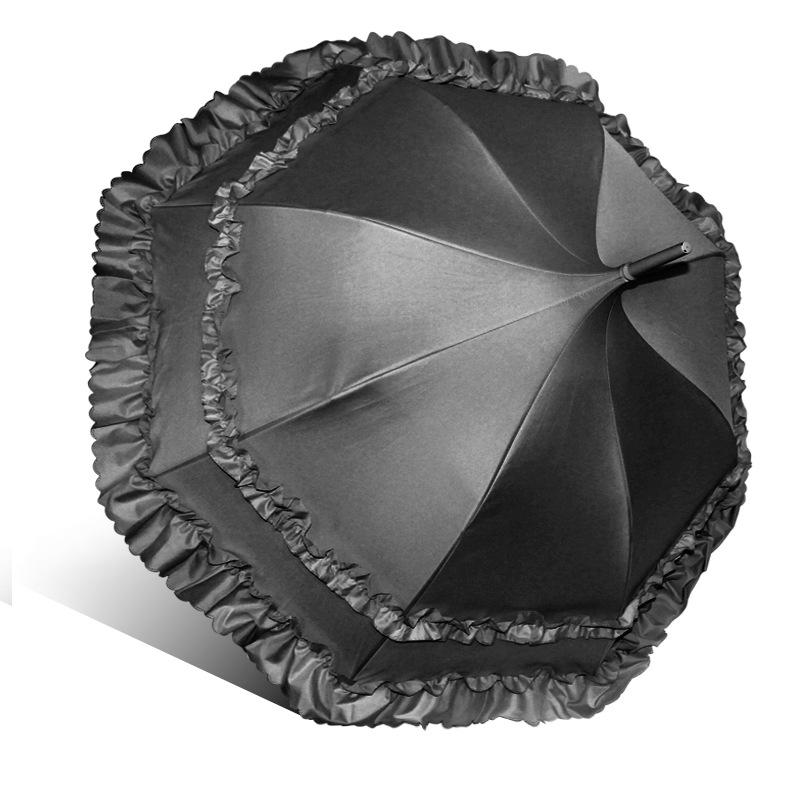 Pagoda princess umbrella frill ruffle lolita cosplay black Pagoda princess umbrella frill ruffle lolita cosplay black