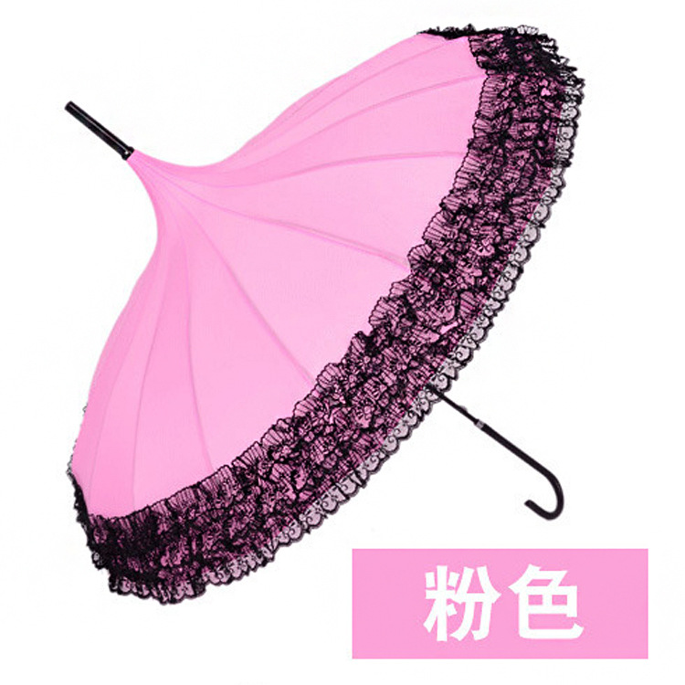 lace pagoda princess umbrella parasol lolita cosplay pink