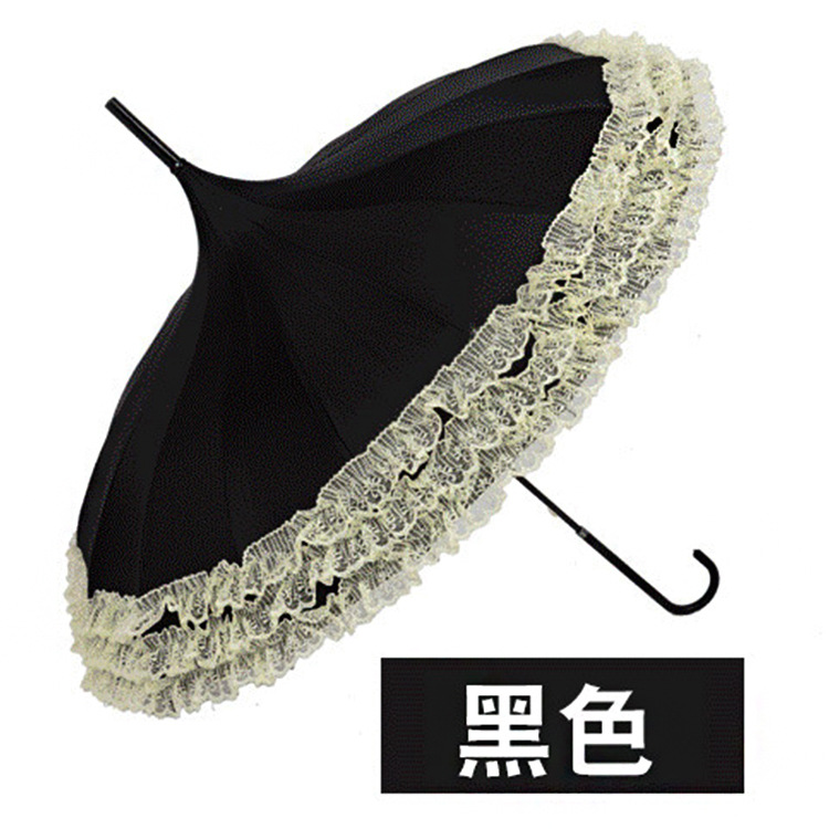 lace pagoda princess umbrella parasol lolita cosplay black