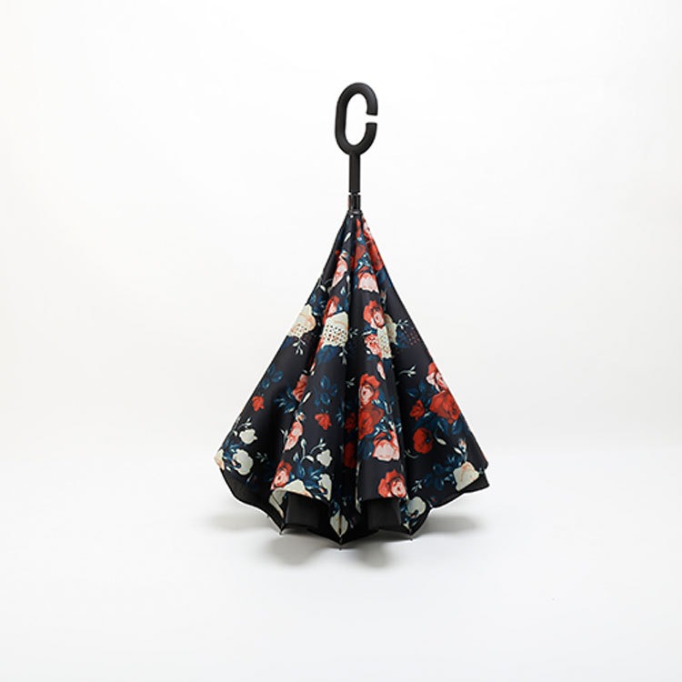 Many Red Flowers inverted umbrellas upside down reverse wholesale Many Red Flowers inverted umbrellas upside down reverse wholesale