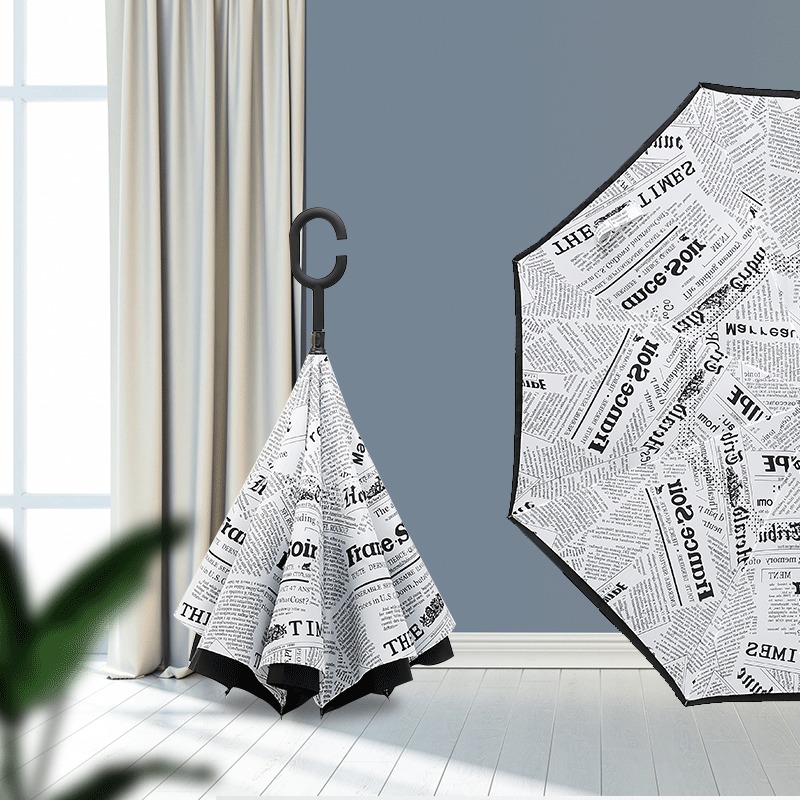 news paper patterned inverted umbrellas wholesale news paper patterned inverted umbrellas wholesale