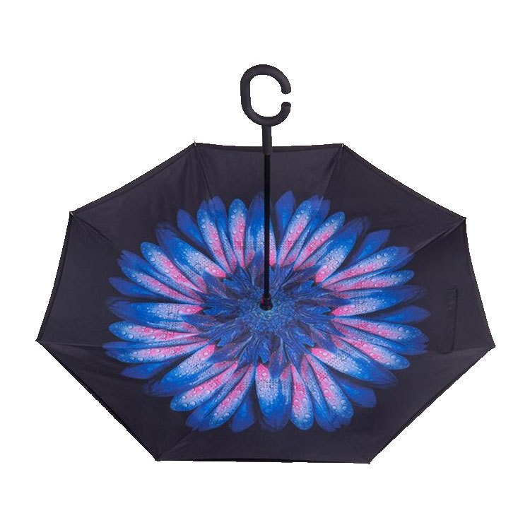 blue flower inverted umbrellas upside down reverse wholesale