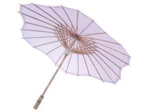 scalloped blossom flower solid color paper parasols