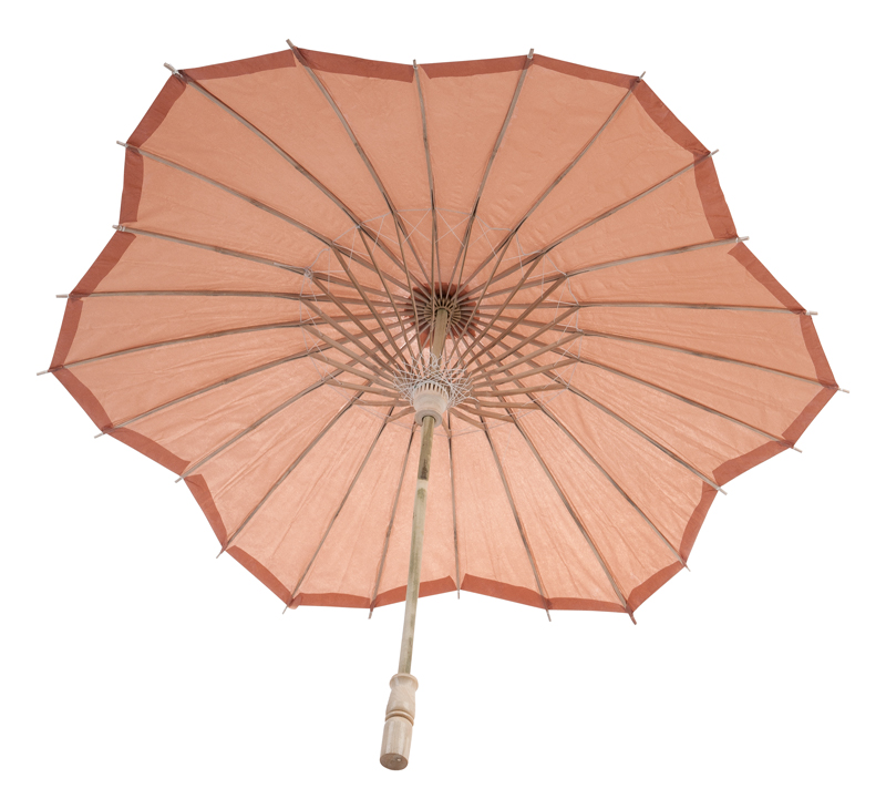 scalloped blossom flower solid color paper parasols umbrellas wholesale