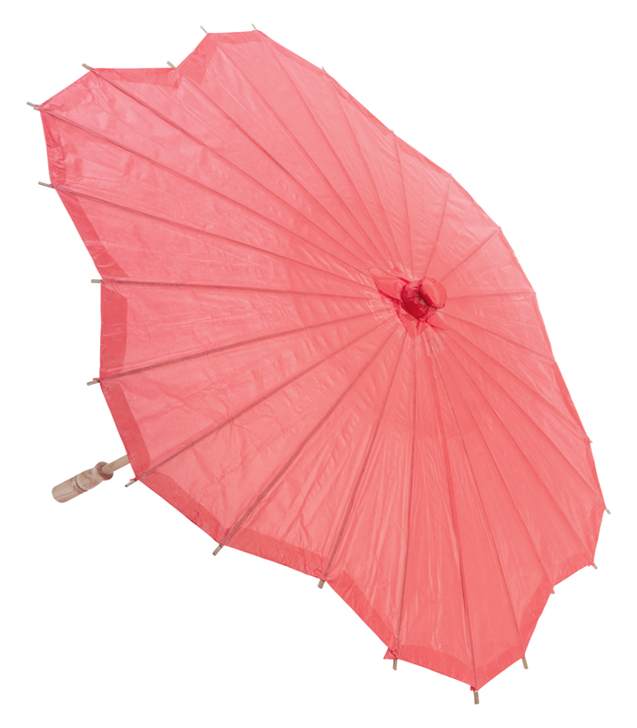 red scalloped blossom flower solid color paper parasols umbrellas wholesale