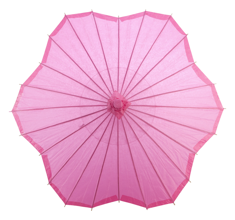 red purple scalloped blossom flower solid color paper parasols umbrellas wholesale