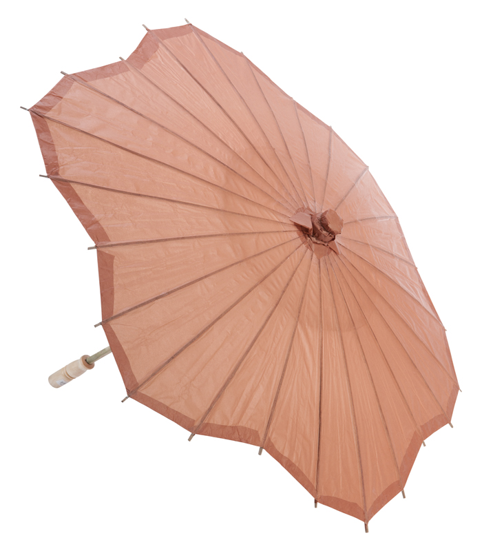 brown scalloped blossom flower solid color paper parasols umbrellas wholesale brown scalloped blossom flower solid color paper parasols umbrellas wholesale