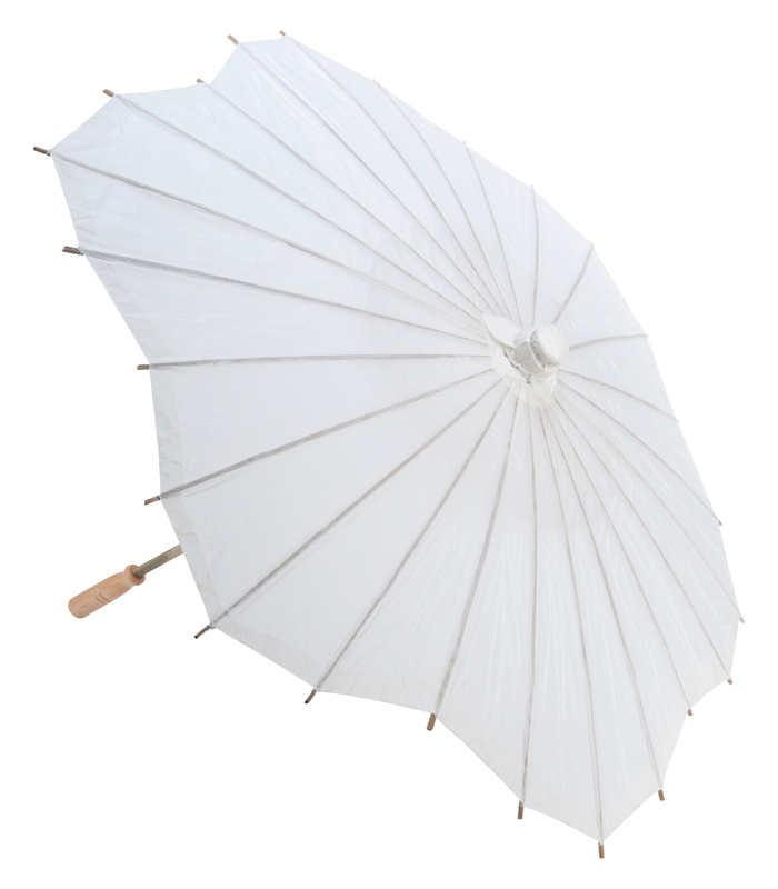 white scalloped blossom flower solid color paper parasols umbrellas wholesale
