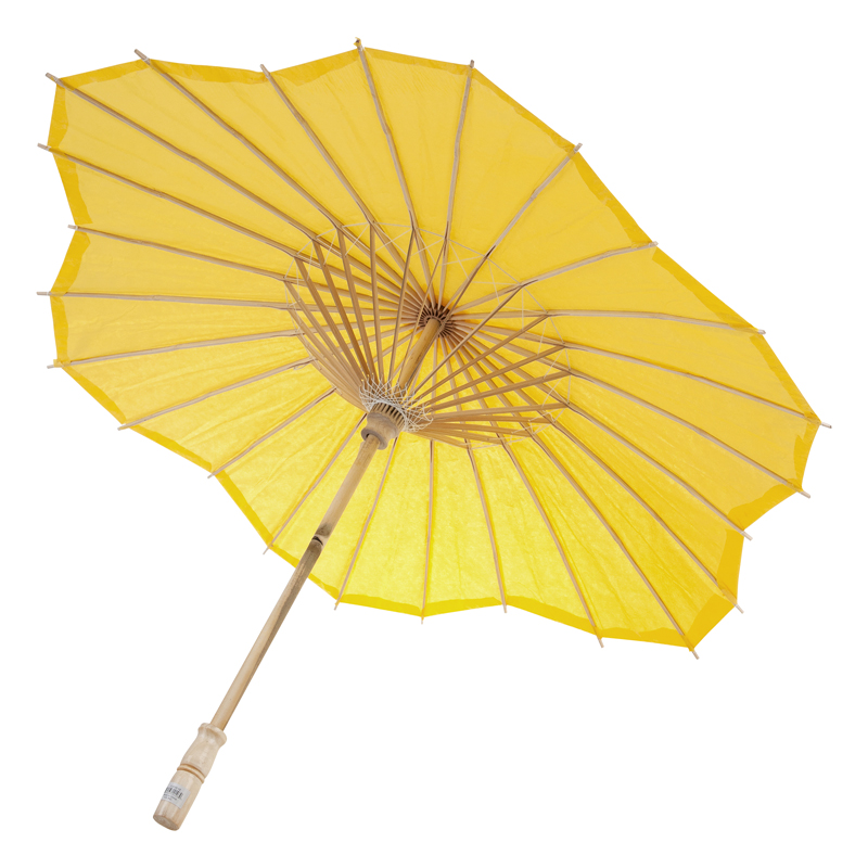yellow scalloped blossom flower solid color paper parasols umbrellas wholesale yellow scalloped blossom flower solid color paper parasols umbrellas wholesale