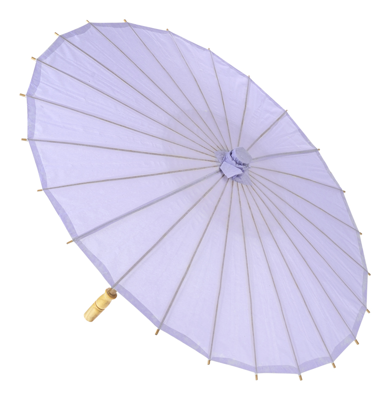 light lavender paper parasols, wedding bridal umbrellas wholesale