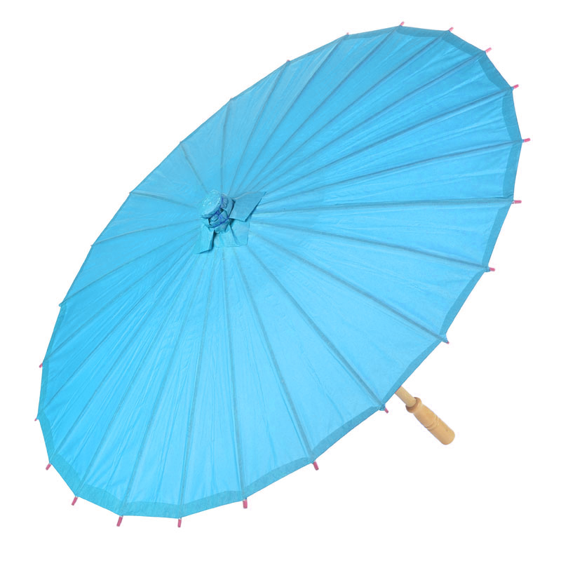 turquoise paper parasols, wedding bridal umbrellas wholesale
