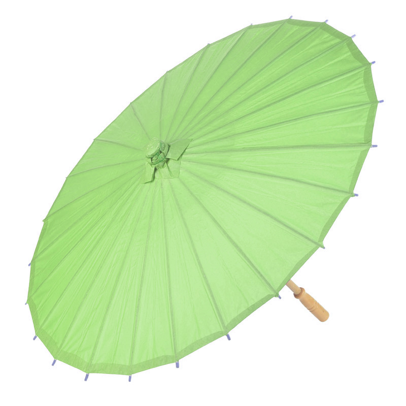 grass green paper parasols, wedding bridal umbrellas wholesale