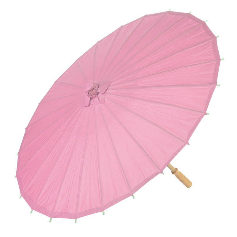 pink paper parasols, wedding bridal umbrellas wholesale