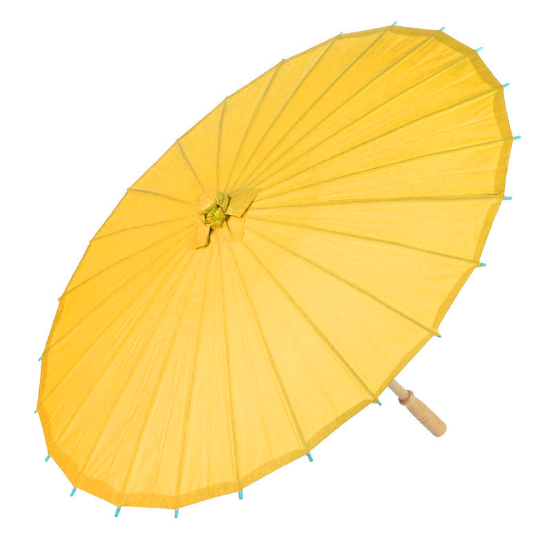 yellow paper parasols, wedding bridal umbrellas wholesale