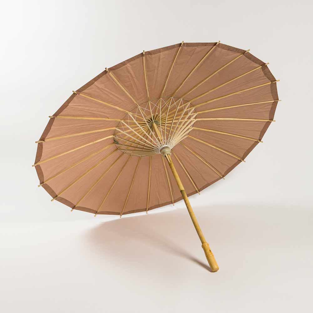 brown paper parasols, wedding bridal umbrellas wholesale