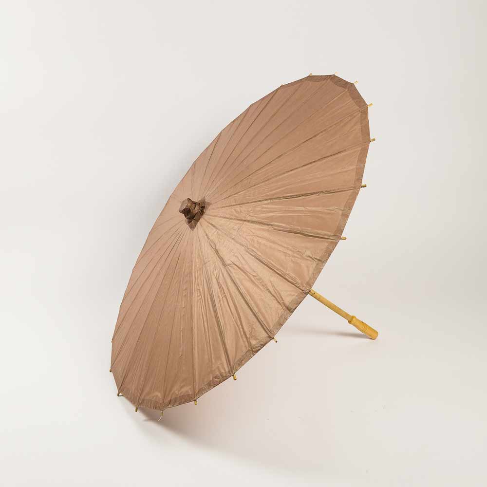brown paper parasols, wedding bridal umbrellas wholesale