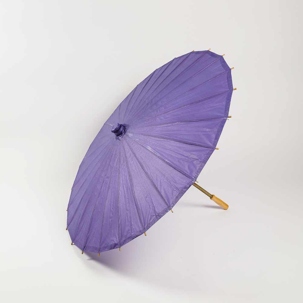 purple paper parasols, wedding bridal umbrellas wholesale