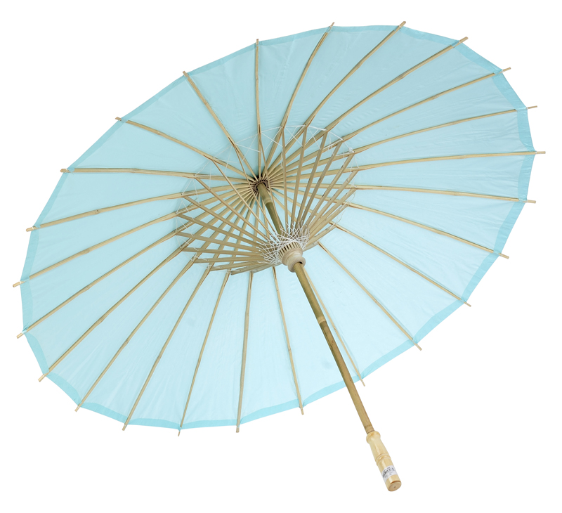 water blue paper parasols, wedding bridal umbrellas wholesale