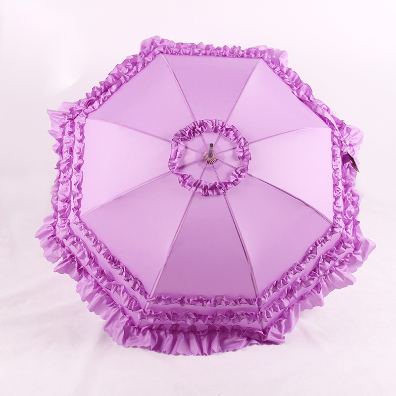Purple Ruffles Wedding Umbrella