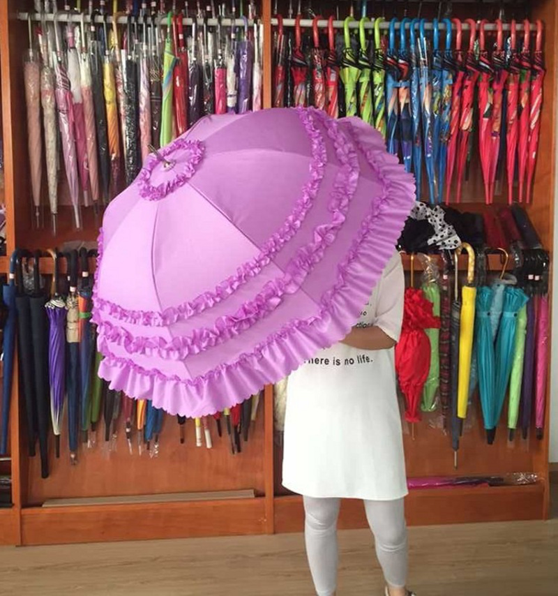 Purple Umbrella with Frills