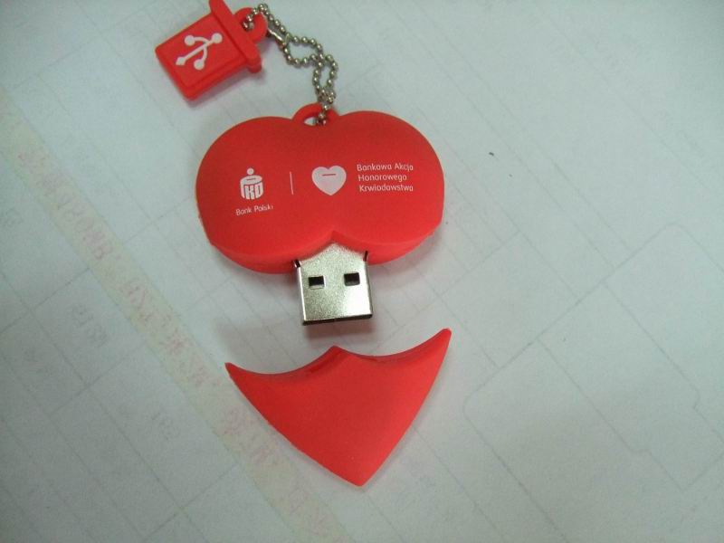 8G Quality 3D USB Flash Drives weirdland Heart USB Stick 