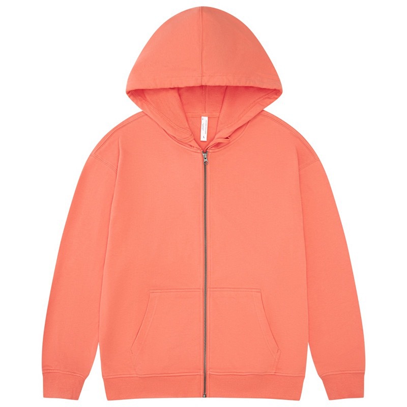 kids zip hoodie pure 100% cotton oversized drop shoulder coral red jacket blank plain kids zip hoodie pure 100% cotton oversized drop shoulder coral red jacket blank plain