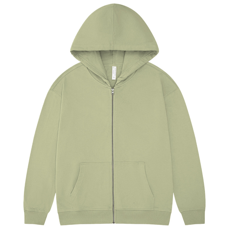 pure 100% cotton oversized drop shoulder light fruit green kids zip hoodie jacket blank plain pure 100% cotton oversized drop shoulder light fruit green kids zip hoodie jacket blank plain
