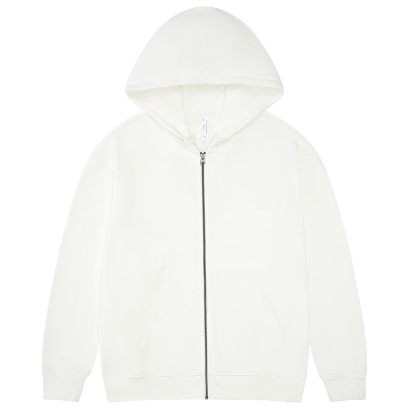 white kids zip hoodie pure 100% cotton oversized drop shoulder jacket blank plain white kids zip hoodie pure 100% cotton oversized drop shoulder jacket blank plain