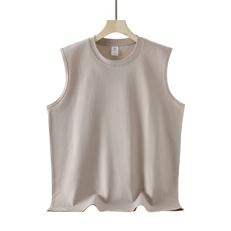 pure 100% combed cotton sleeveless T-shirt men's women's tank top crew neck pure 100% combed cotton sleeveless T-shirt men's women's tank top crew neck