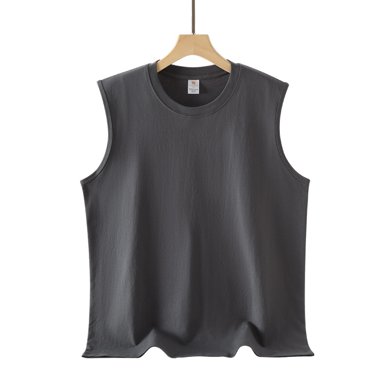 pure 100% combed cotton sleeveless T-shirt men's women's tank top crew neck pure 100% combed cotton sleeveless T-shirt men's women's tank top crew neck