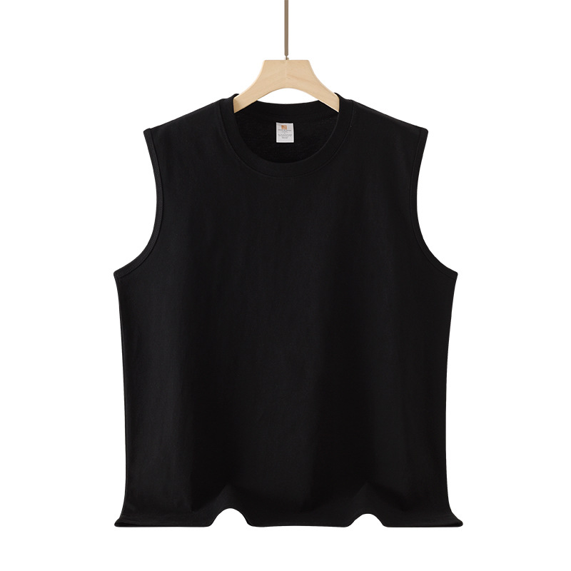 pure 100% combed cotton sleeveless T-shirt men's women's tank top crew neck pure 100% combed cotton sleeveless T-shirt men's women's tank top crew neck