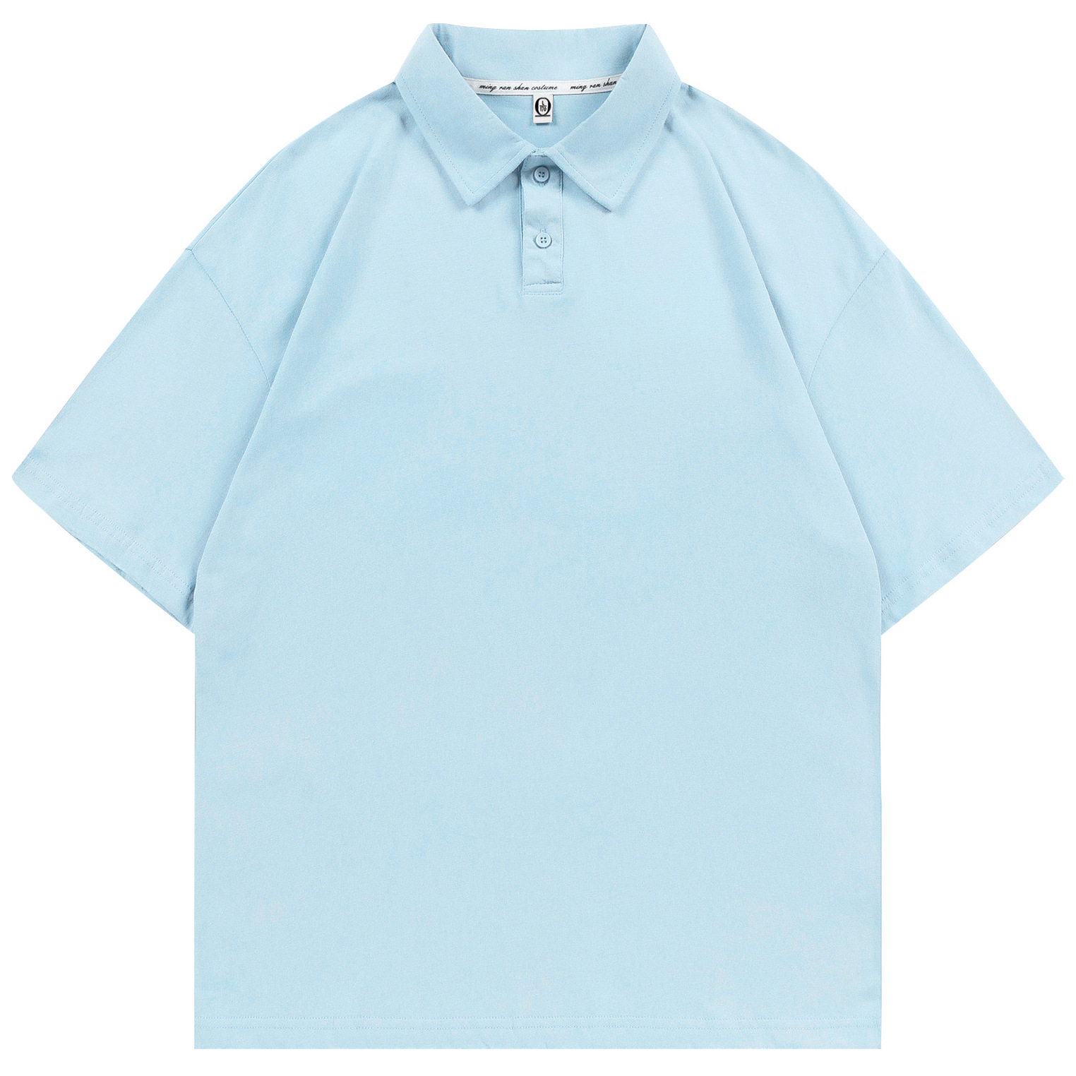 pure 100% combed cotton drop shoulder polo shirt men's women's pure 100% combed cotton drop shoulder polo shirt men's women's