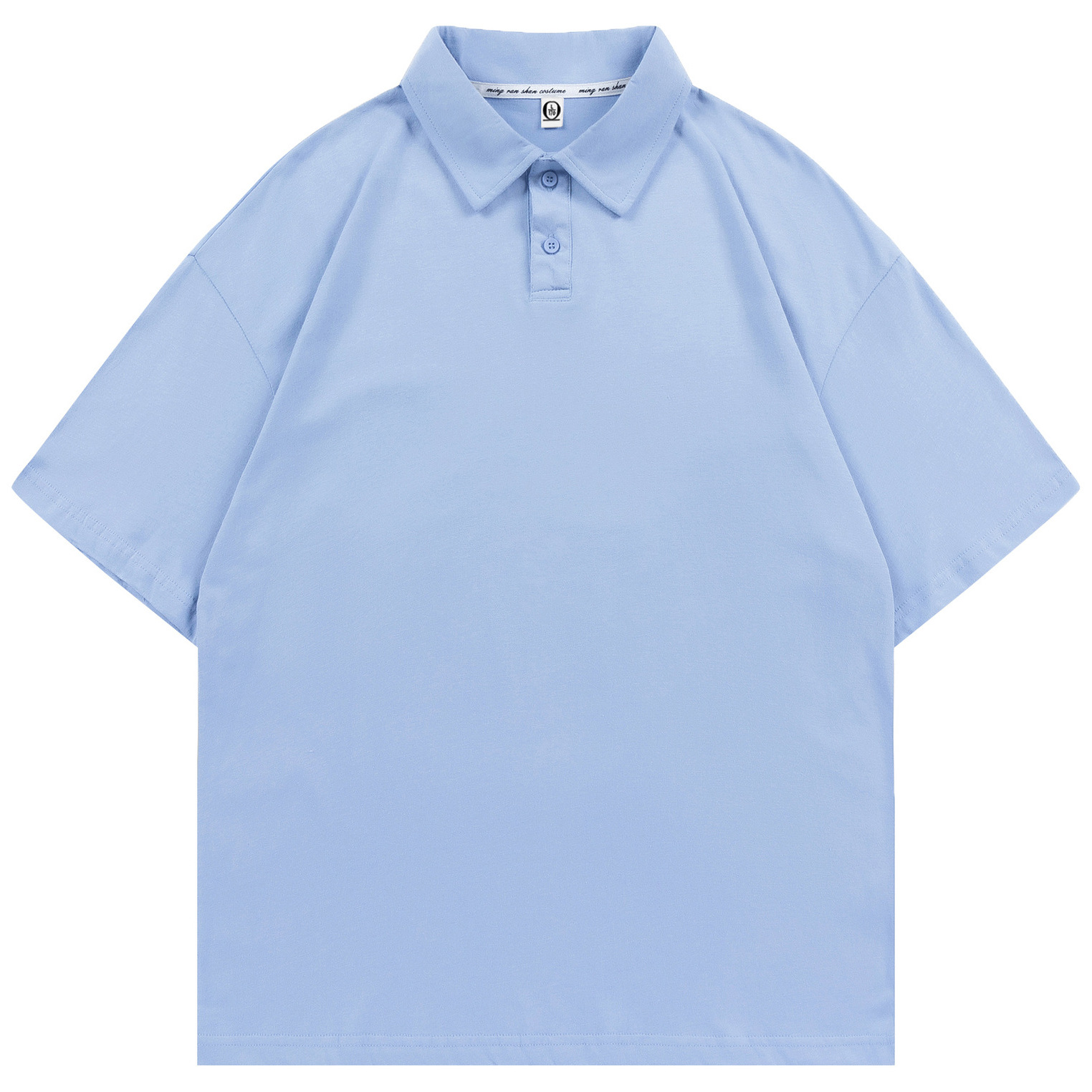 pure 100% combed cotton drop shoulder polo shirt men's women's pure 100% combed cotton drop shoulder polo shirt men's women's