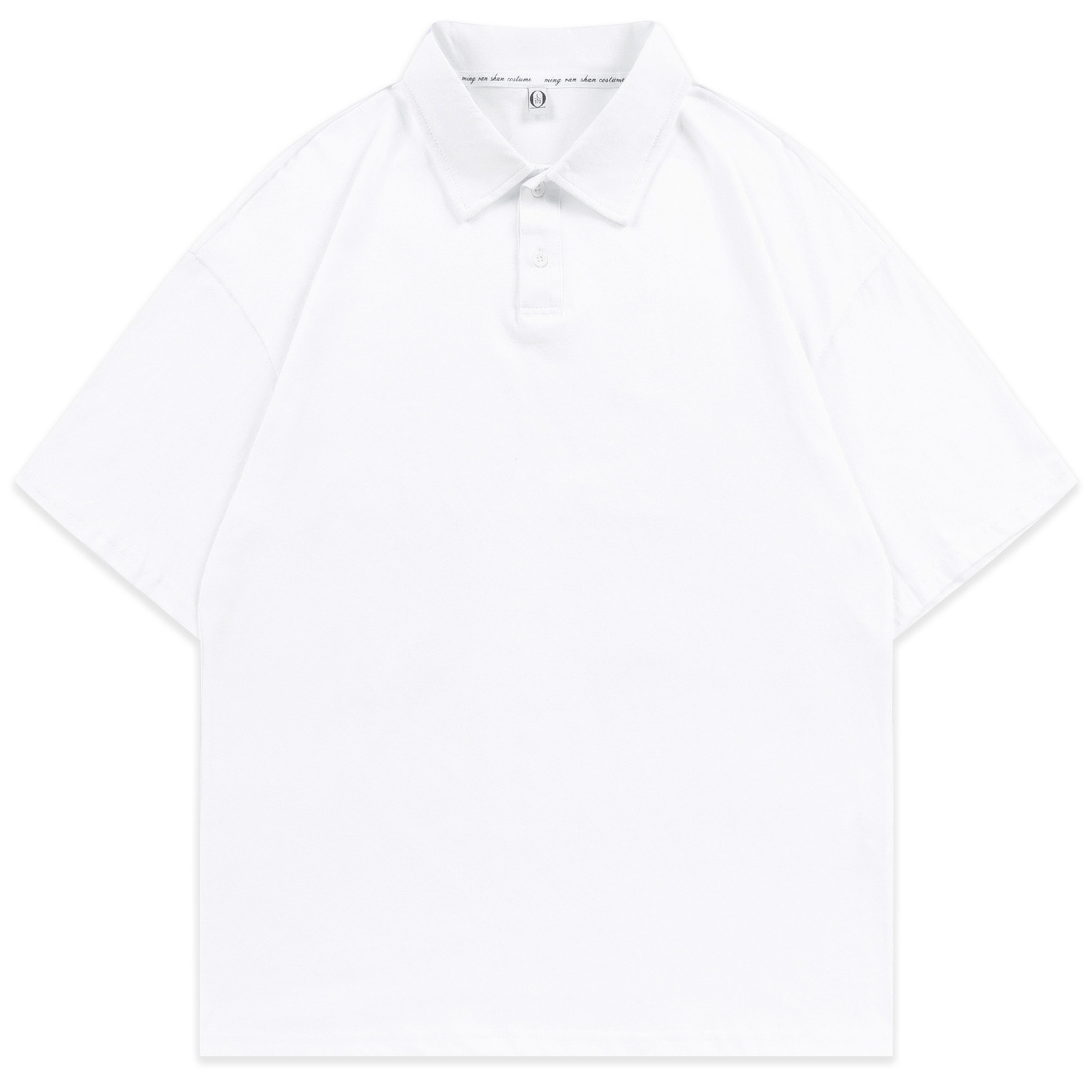 pure 100% combed cotton drop shoulder polo shirt kids white pure 100% combed cotton drop shoulder polo shirt kids white