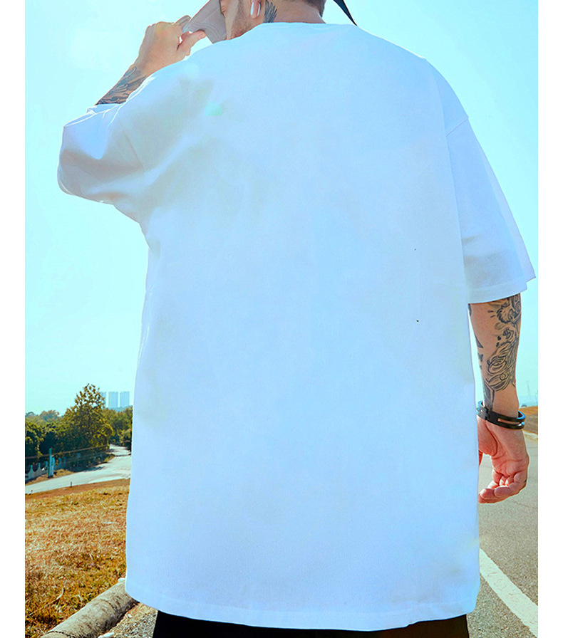 pure 100% cotton T-shirt oversized drop shoulder heavyweight white pure 100% cotton T-shirt oversized drop shoulder heavyweight white