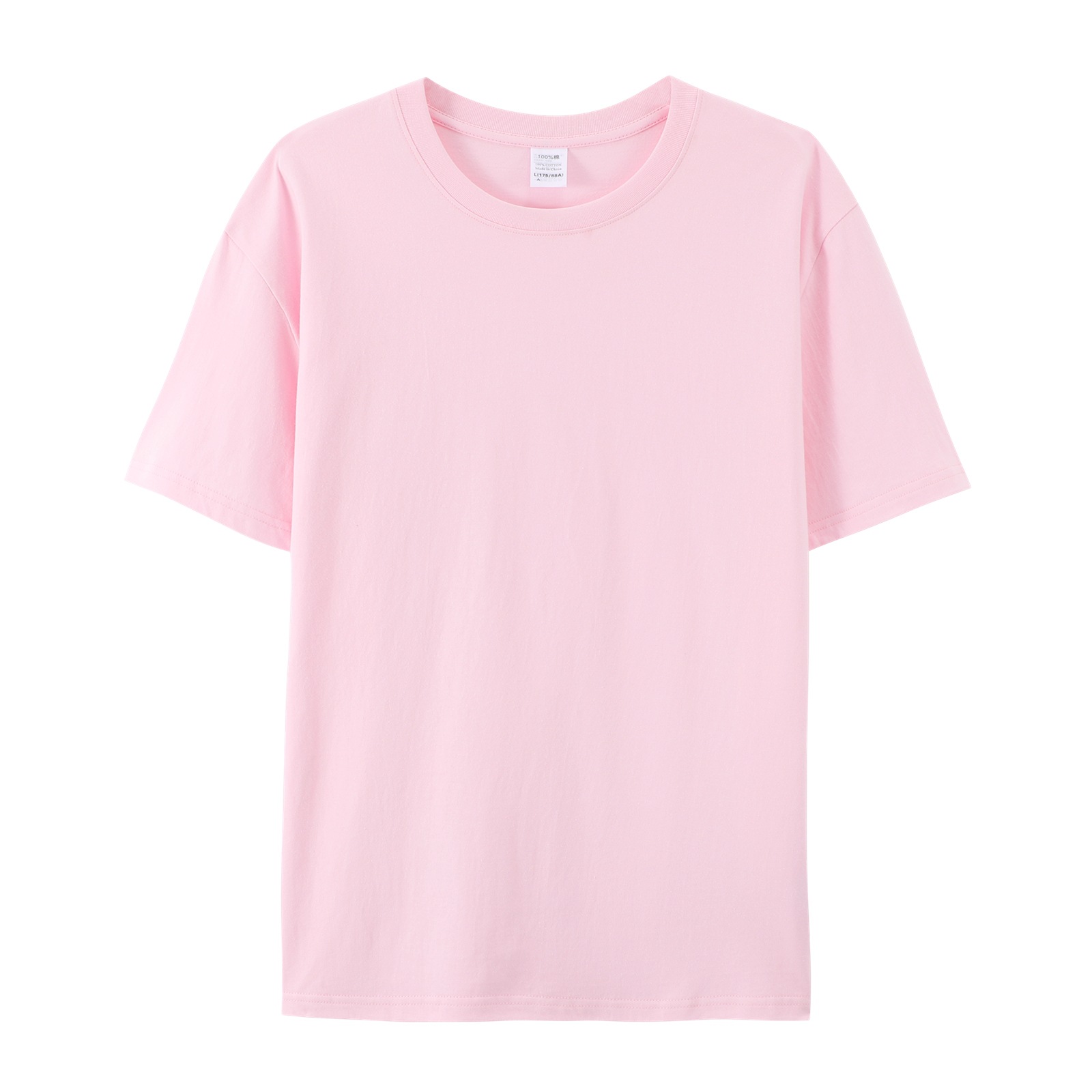 pure 100% cotton kids T-shirt pink short sleeve crew neck pure 100% cotton kids T-shirt pink short sleeve crew neck