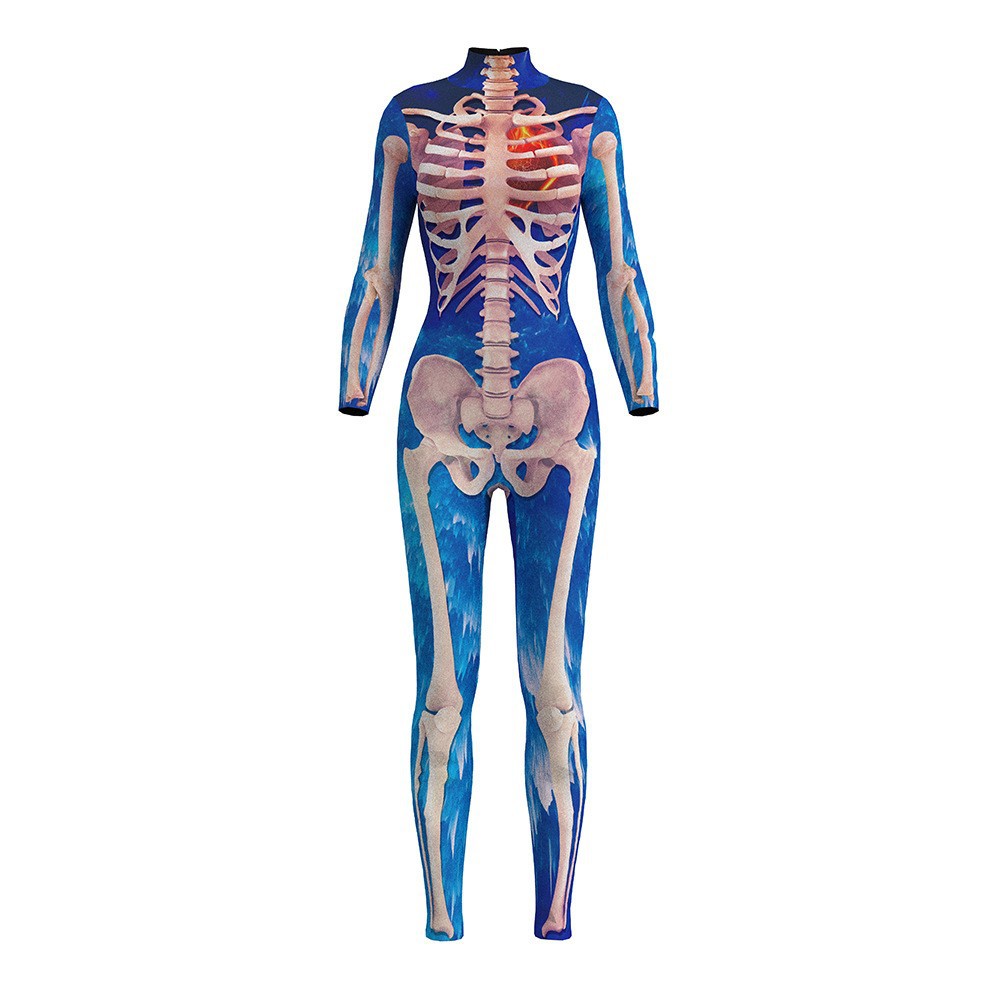 women's costume bodysuit full body catsuit cosplay tights Skeleton