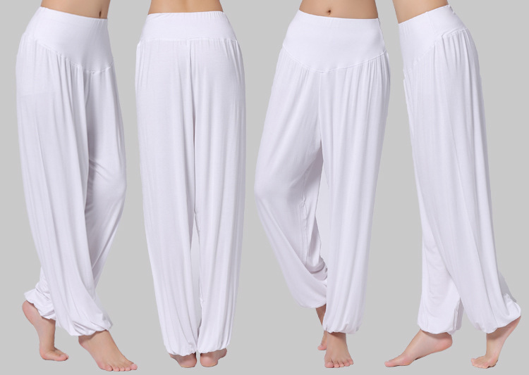 white belly dance pants loose soft yoga bloomers pants belly dance casual lantern slacks wholesale