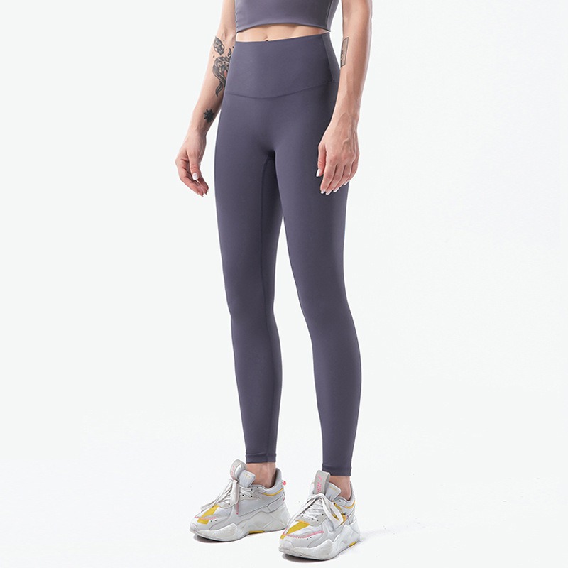 gray violet naked feeling yoga workout gym leggings high waist wholesale