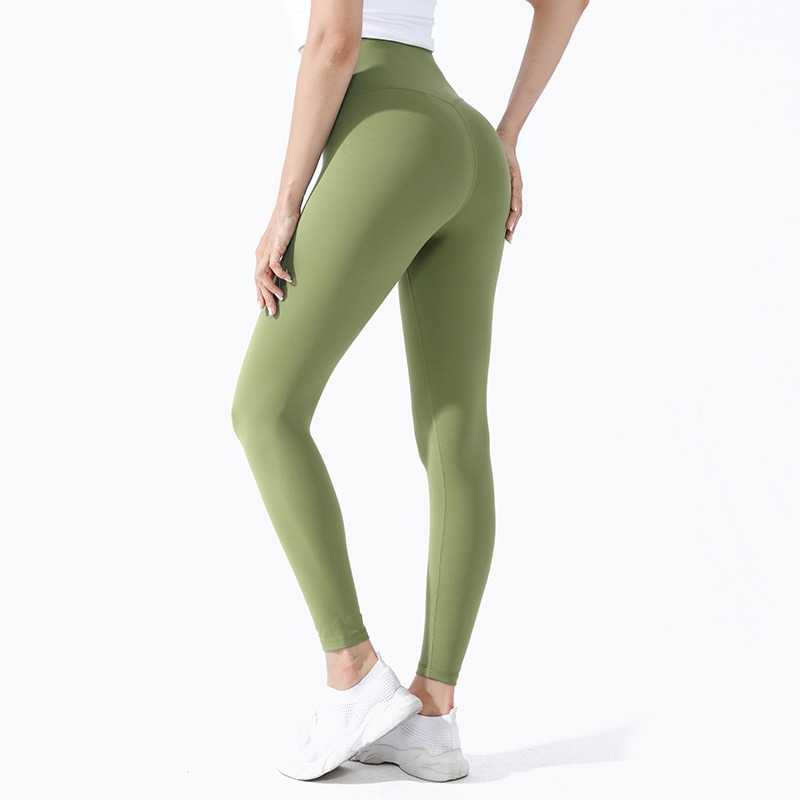 avocado green naked feeling yoga workout gym leggings high waist wholesale