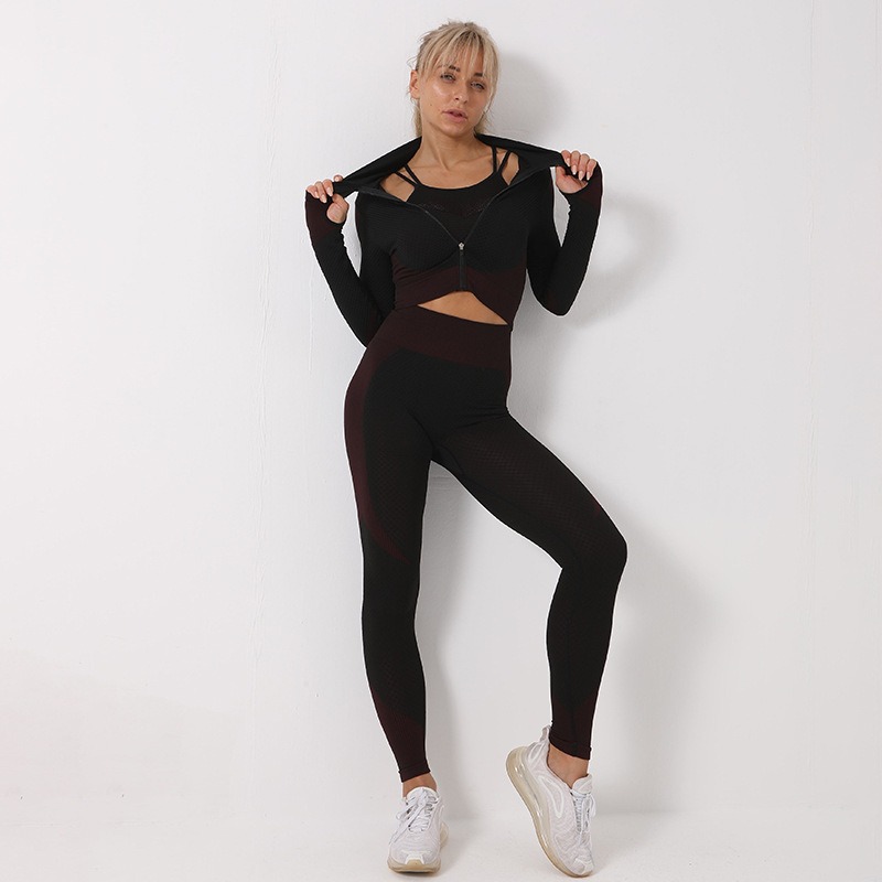 hot workout outfit set tracksuit crop top yoga butt lifting leggings